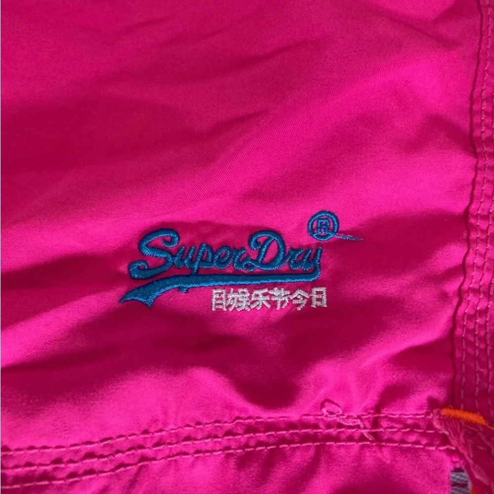 SuperDry Swim Trunks Pink Blue Bubblegum Summer Beach Fun - Picture 6 of 7
